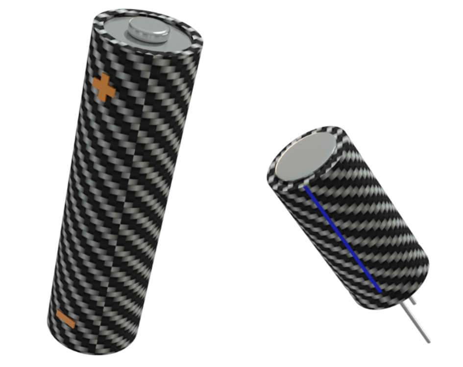 Battery and supercapacitors as composites